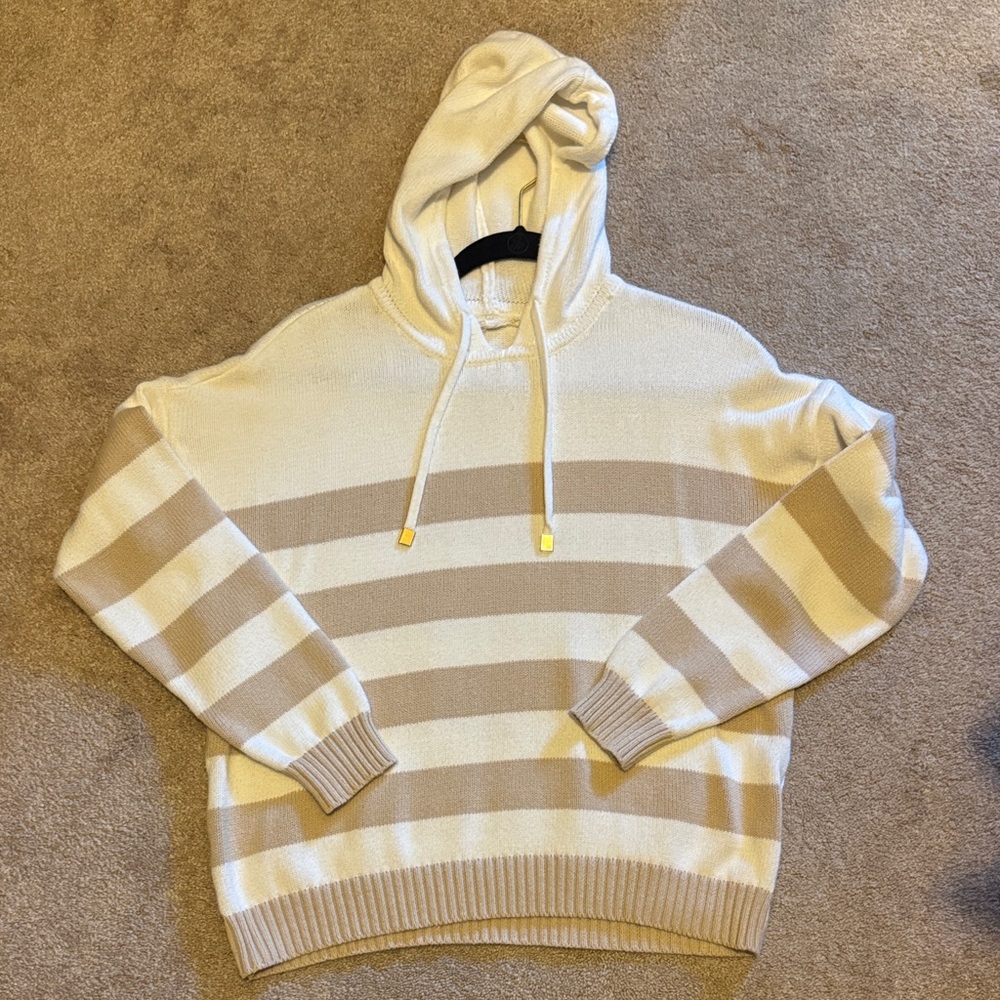 Striped Cream and Tan women’s Beachy Sweater